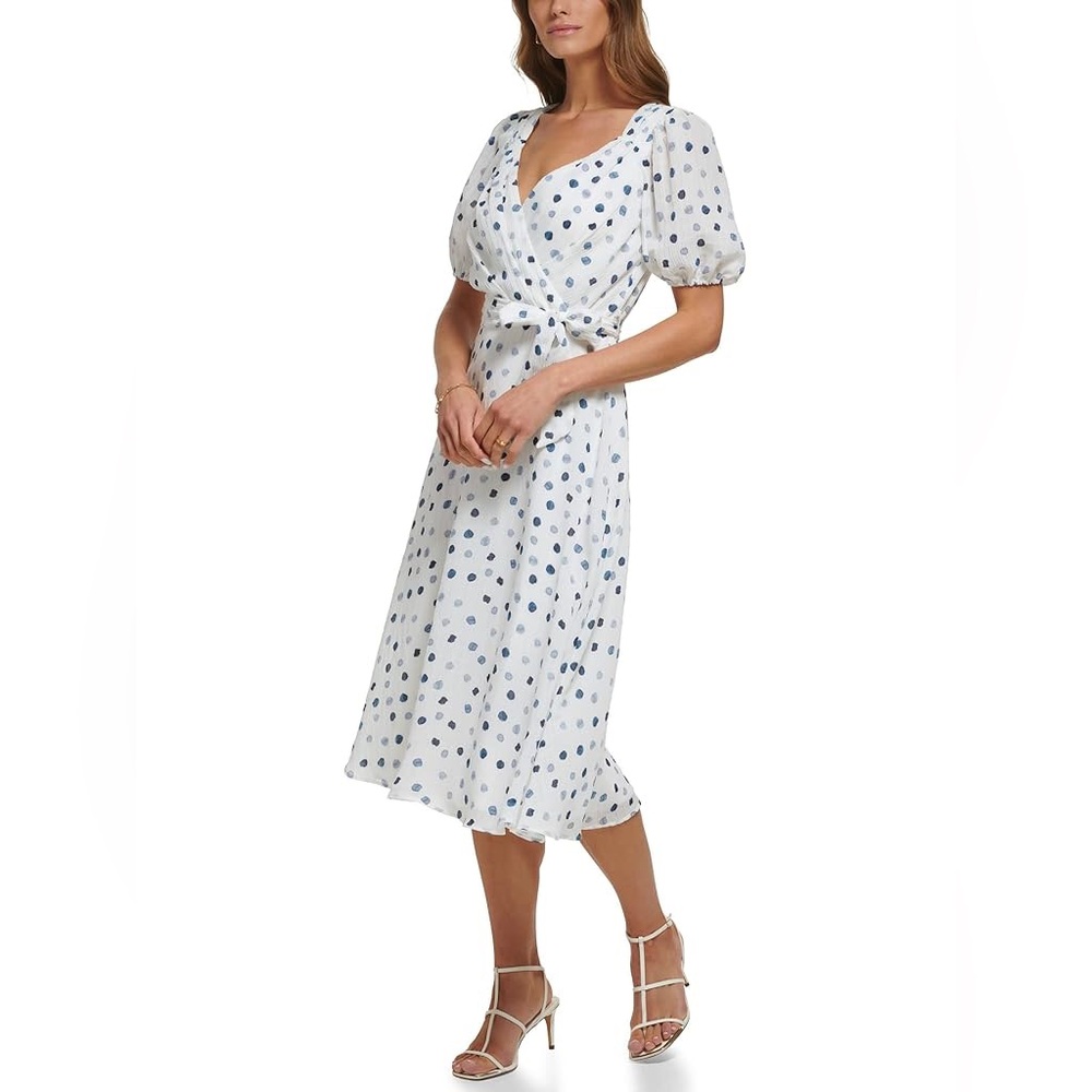 Ted Baker Elegant Polka Dot Wrap Dress Size 8 / M